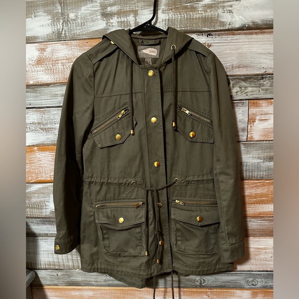 EUC olive green jacket